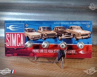 Simca 1000,1300,1500, Aronde, Ariane... wall key holder with embossed logo.