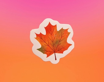 Autumn Leaf Sticker, Nature Stickers, Botanical Stickers, Fall Leaf Stickers, Cute Planner Stickers, Fall Stickers, Hygge Gift