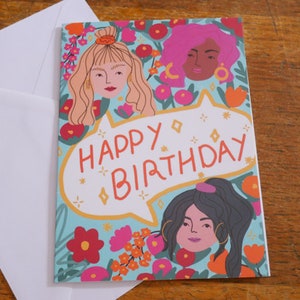 Floral Birthday Card, Best Friend Birthday Card, Card For Her, Happy Birthday Card