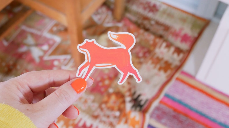 Cute Fox Sticker, Fall Sticker, Hygge Gift, Autumn Sticker, Stocking Filler, Vinyl Stickers, Cute Stickers image 10