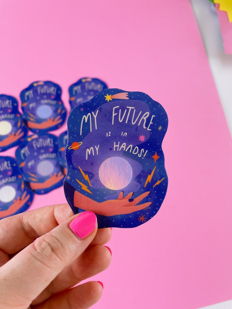My Future Is In My Hands Holographic Sticker image 5