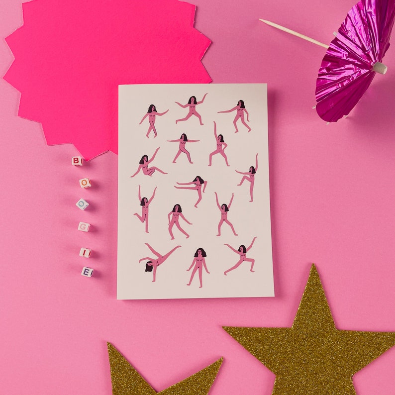 Naked Ladies Celebration Card, Birthday Card, Congratulations Card, Greeting Card, Best friend card, Funny Cards image 2