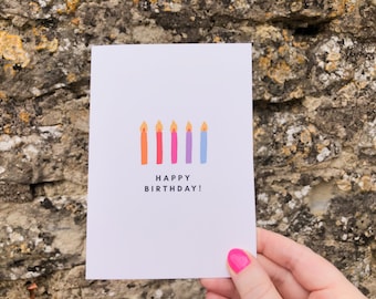 Happy Birthday Candles Card, Best Friend Birthday Card, Happy Birthday Card