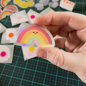 Holographic Weather Mood Sticker Pack, Holographic Sticker Pack Hydroflask Stickers, Mental Health