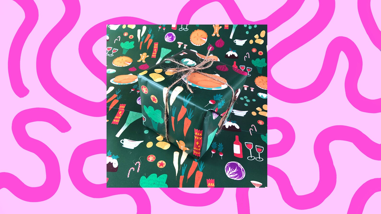 Christmas Food Gift Wrap // Festive Wrapping Paper // Holiday - Etsy