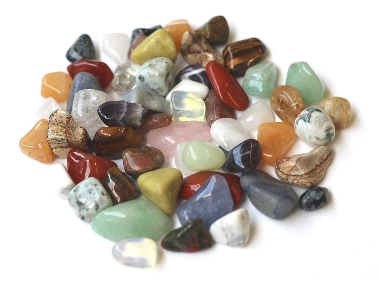 100g Bulk Tumbled Stones Mixed Agate Quartz Crystal Healing Minerals 