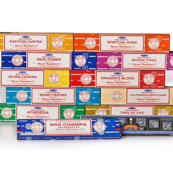 Incense Sticks - Original Satya Insence - Choice of Scents - Nag Champa, White Sage...Joss Sticks UK VAT registered company