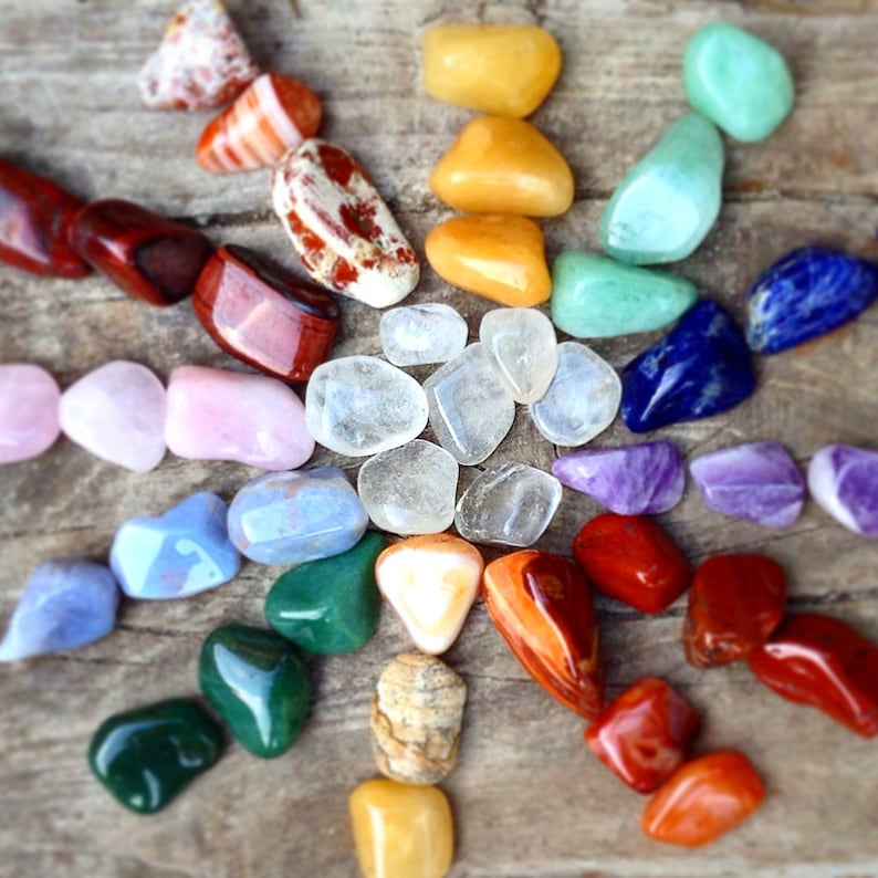 Crystals Large 16 26mm tumble stones semi precious Etsy