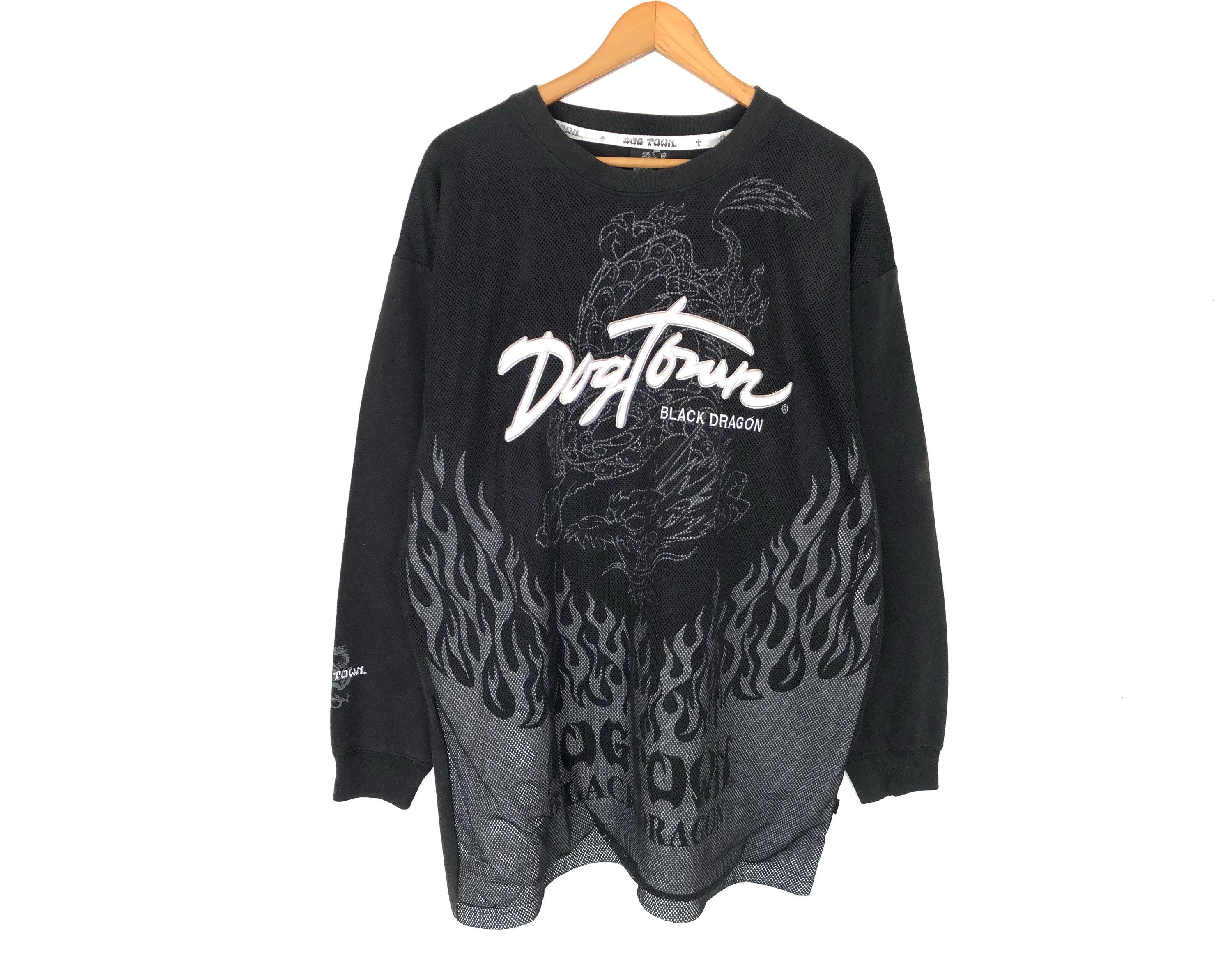 トップス DOG TOWN flame dragon design tee Dogtown × Vintage Rare Vintage Dogtown Black Dragon Flame