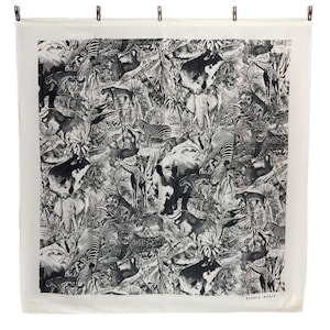 Habitat Graphics Polyester Scarf Vintage (33.5”x”35)