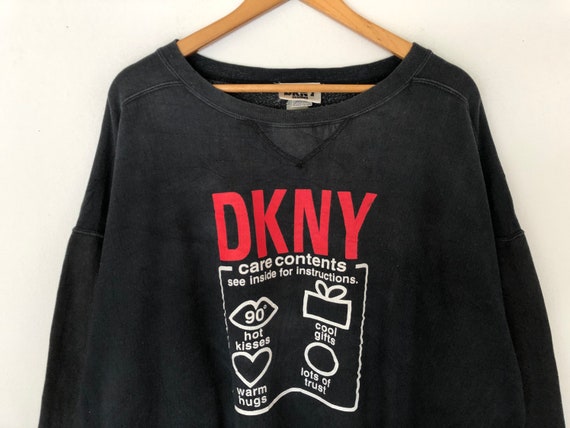 DKNY Jeans Spellout Pullover Jumper Sweatshirt Vi… - image 2