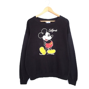 Topolino California Walt Disney cartone animato pullover jumper sudpacintura vintage 90s