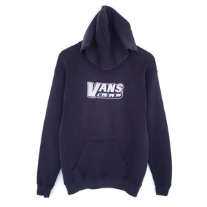 Vans Skateboard Spellout Embroidery Pullover Jumper Sweater Hoodie Vintage 90s