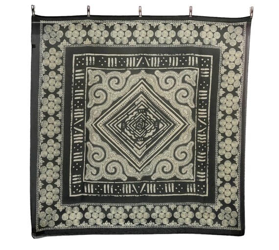 Jean de Bahrein Tassel Print Scarf, vintage, polyester🧣🎁 (Gebraucht) in