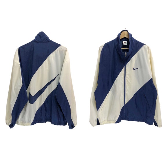 Nike Big Logo Embroidery Jacket Windbreaker Vintage 90s - Etsy