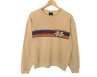 The Surfboard Factory Spellout Pullover Jumper Sweatshirt Hawaiian Beach Surfing Surfboards Flower Beach Vintage