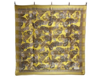 Luciano Soprani Silk Scarf Vintage (34.5”x”35)