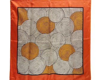 Pañuelo de seda abstracto vintage (30”x”30.5)
