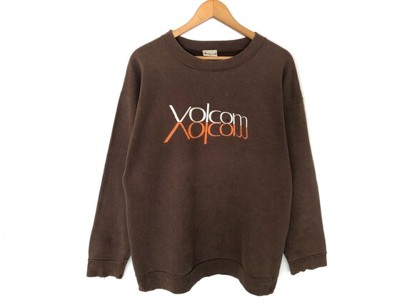Volcom Spellout Pullover Jumper Sweatshirt / Brown