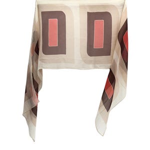 Yves Vacarisas Silk Scarf Vintage (14”x”58)