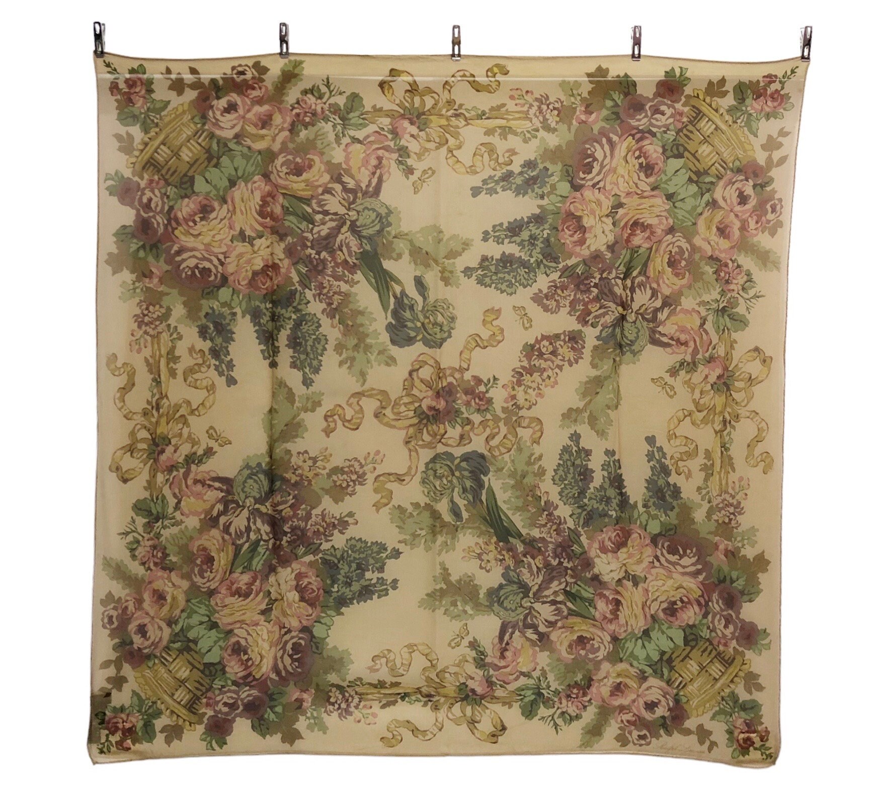 Ralph Lauren, Polo by Ralph Lauren Silk Scarf Vintage (34”x