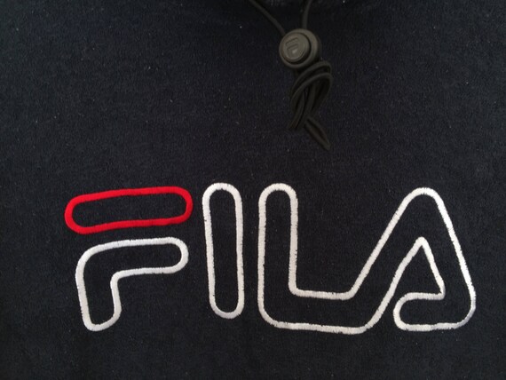 Fila Big Logo Spellout Embroidery Sweatshirt Flee… - image 3