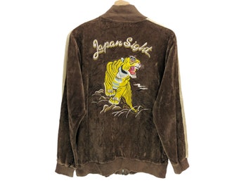 ジャケット・アウター Tiger Embroidery Velor Souvenir Jacket Reversible Tiger Souvenir Jacket