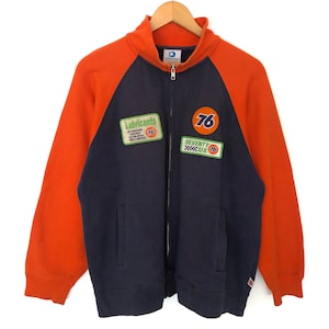 Lubricants 76 Liten Logo Spellout Pullover Tröja Tröja Jacka Dragkedja