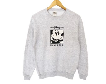 Mickey Mouse New York Walt Disney Cartoon Pullover Jumper Sweatshirt Vintage 90s
