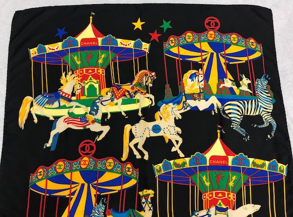 【希少】CHANEL silk scarf vintage シルク スカーフ Vintage Chanel Silk Scarf, Chanel Silk Muffler, Vintage Chanel