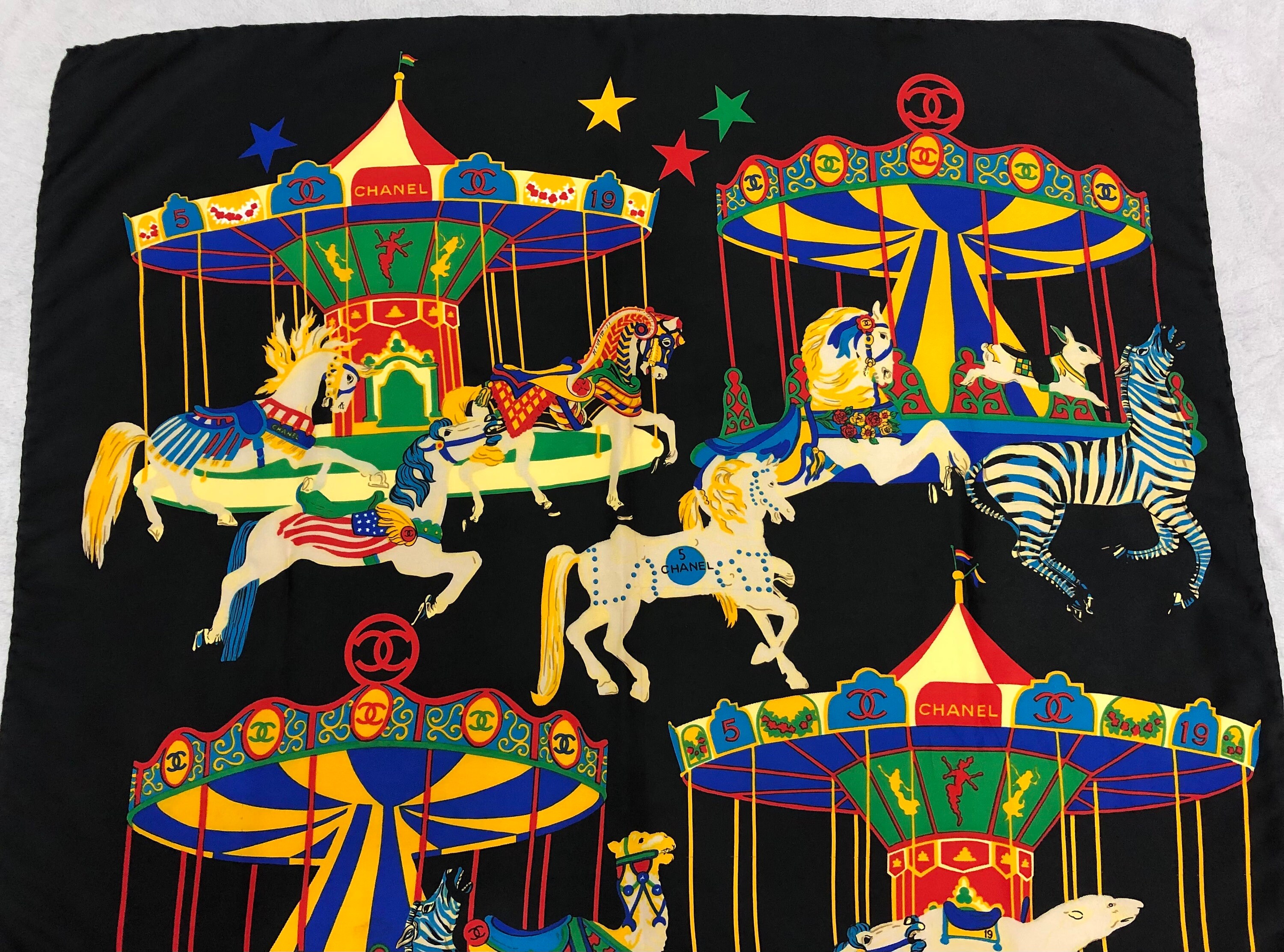 Rare!! Chanel Silk Scarf Vintage (33.5”x”34) - Etsy