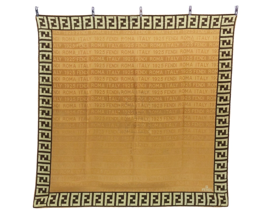 小物 FENDI Monogram Scarf Made in Italy Fendi Monogram Silk Scarf Vintage (34”x”33.5) - Etsy Australia