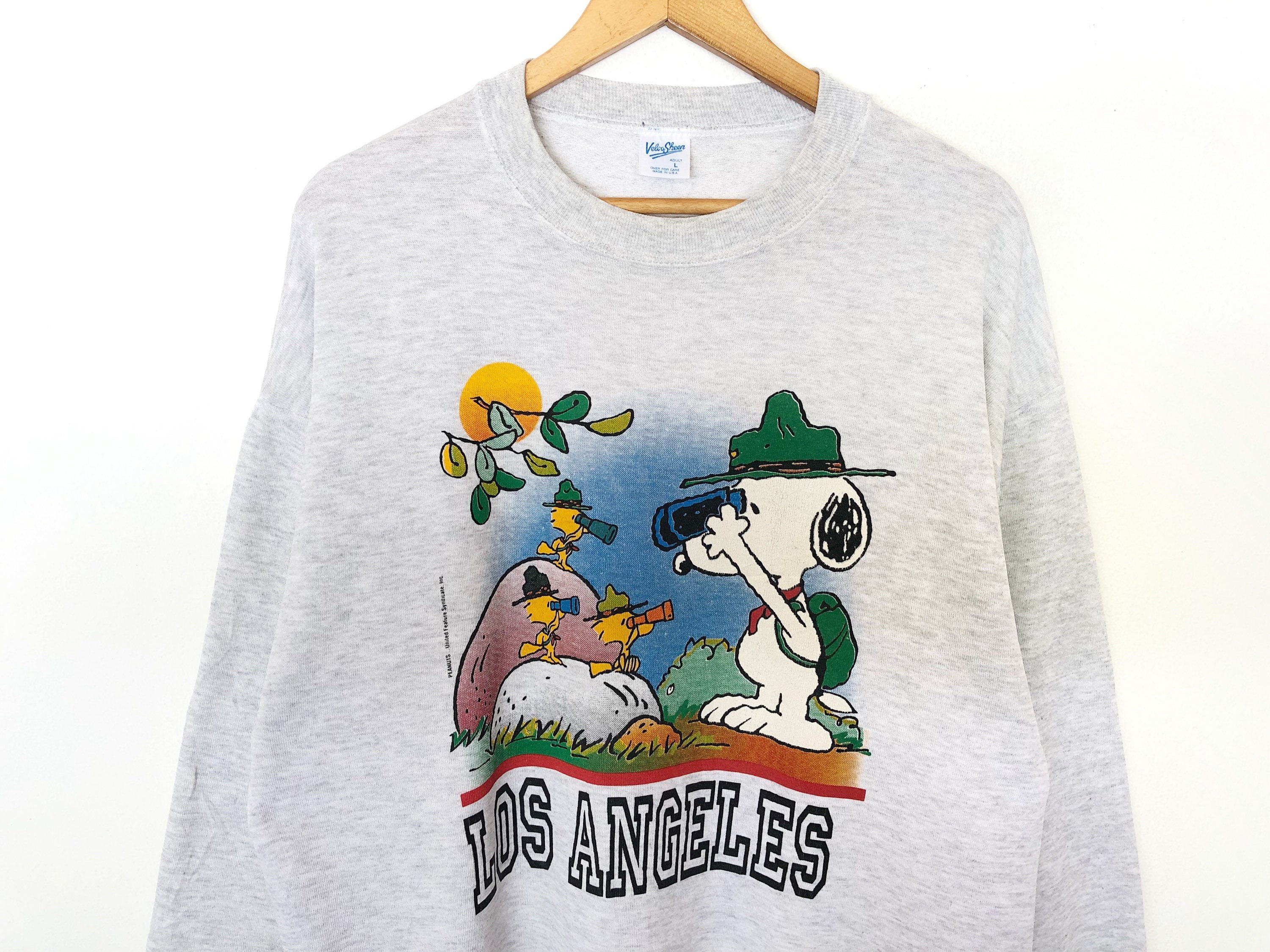 Charlie Brown Snoopy Los Angeles Woodstock Peanuts Spellout 