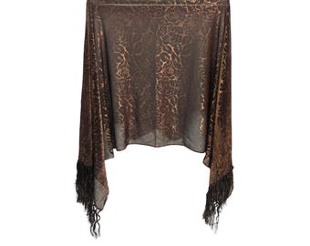 Bufanda vintage de poliéster de Caroline Charles (49,5 x 137 cm)