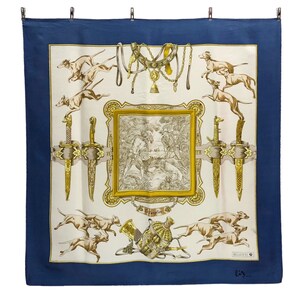 Bellotti Graphics Silk Scarf Vintage (33”x”34.5)
