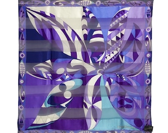 Pinky Dianne Abstract Silk Scarf Vintage (33.5”x”35)
