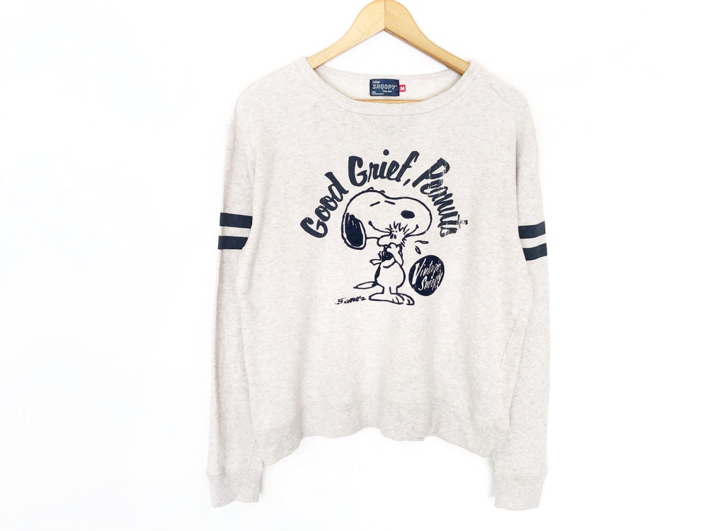 Snoopy Woodstock Peanuts Spellout Pullover Jumper Sweatshirt / Women Girl Shirtcanvas