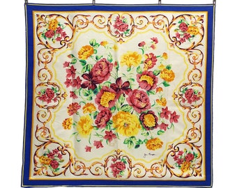 Jim Thompson Flower Thaise zijden sjaal vintage (32 x 31)