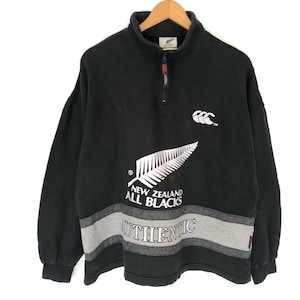 Vintage CANTERBURY New Zealand Rugby Half Zipper Sweater Xlarge