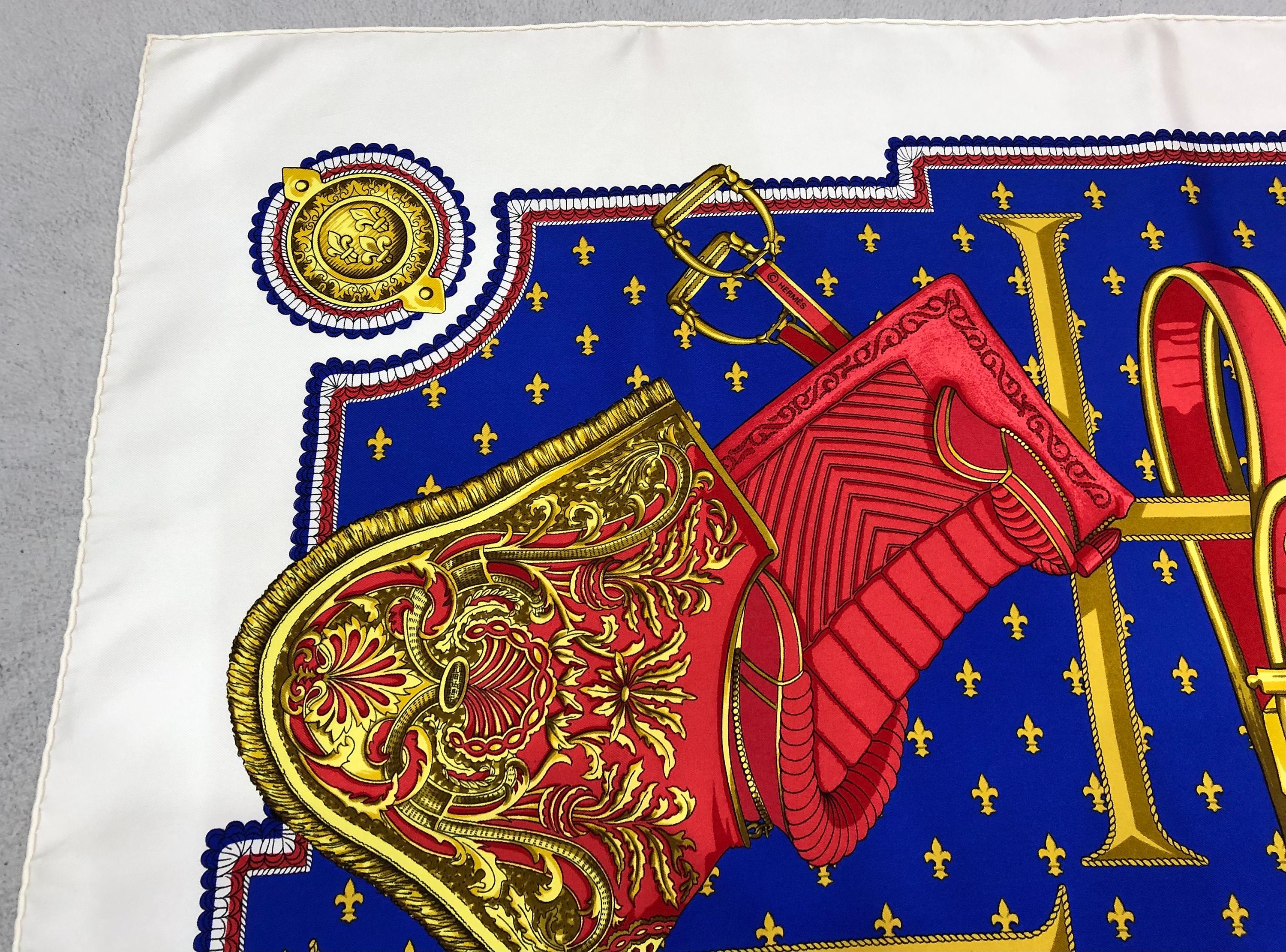 HERMES エルメス シルク スカーフ selles housse エルメス 「Selles A Housse」 シルクスカーフ ヴィンテージ (35