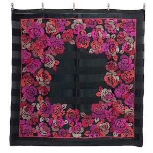Jean Louis Scherrer Flower Floral Silk Scarf Vintage (34”x”35)