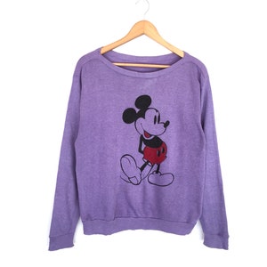 Topolino Walt Disney Cartoon Pullover Jumper Maglione Vintage anni '80
