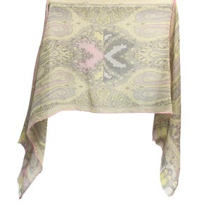 Etro Paisley Silk Scarf Vintage (15”x”51)