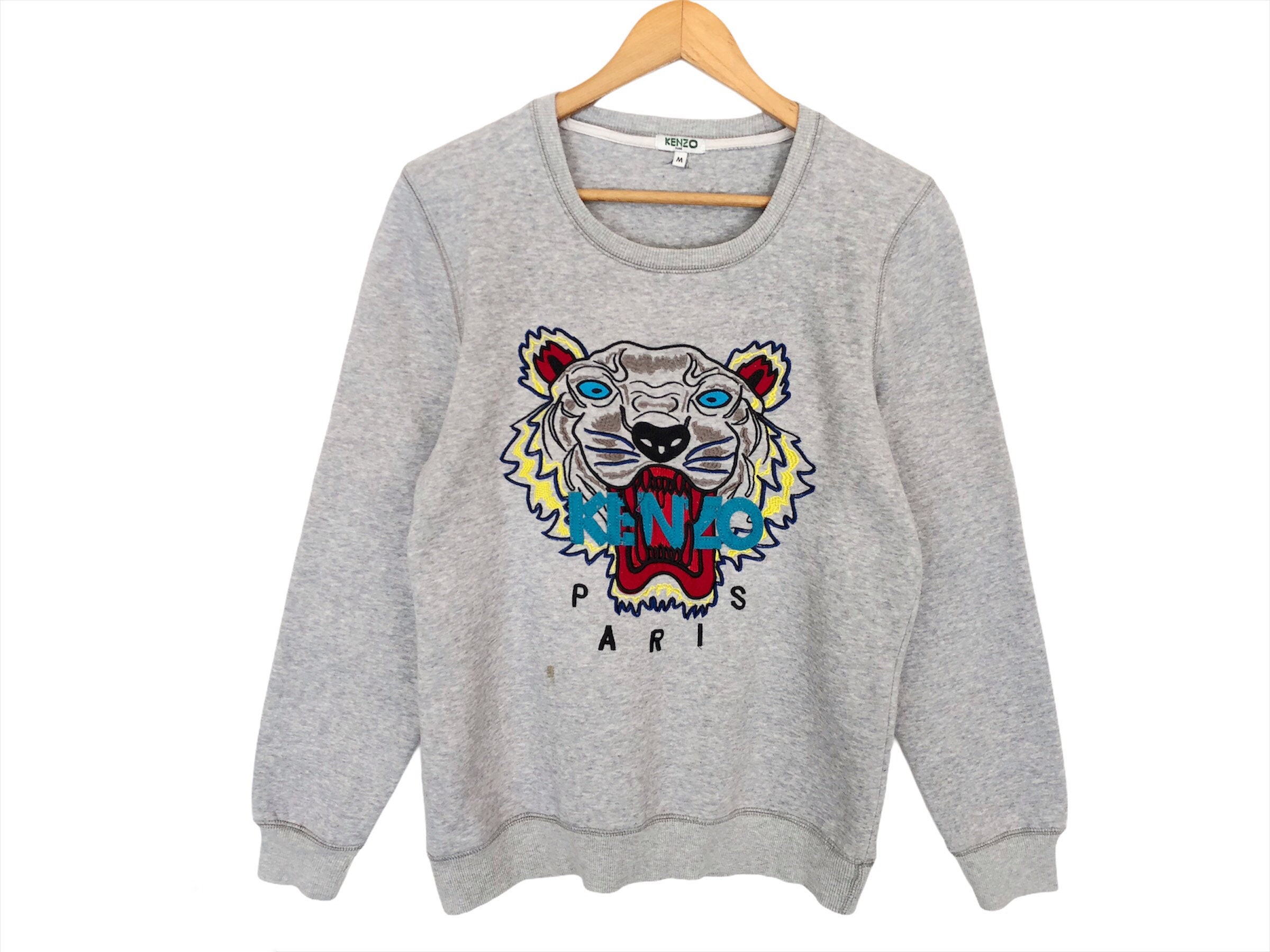 Scenario niet onderwijzen Kenzo Paris Spellout Multicolor Embroidery Pullover Jumper - Etsy