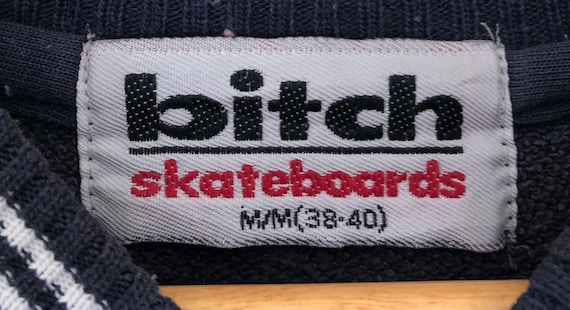 Bitch Skateboards Spellout Pullover Jumper Sweatshirt Vintage 90s