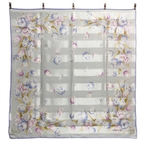 Hardy Amies Flower Silk Scarf Vintage (34”x”35)