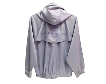 Chaqueta estilo suéter Balenciaga Spellout desgastada vintage de los años 90, tallas S-M