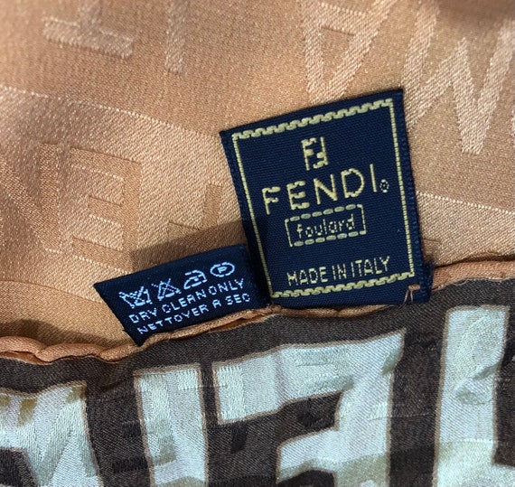 Fendi Monogram Silk Scarf Vintage (34”x”33.5) - Etsy Australia