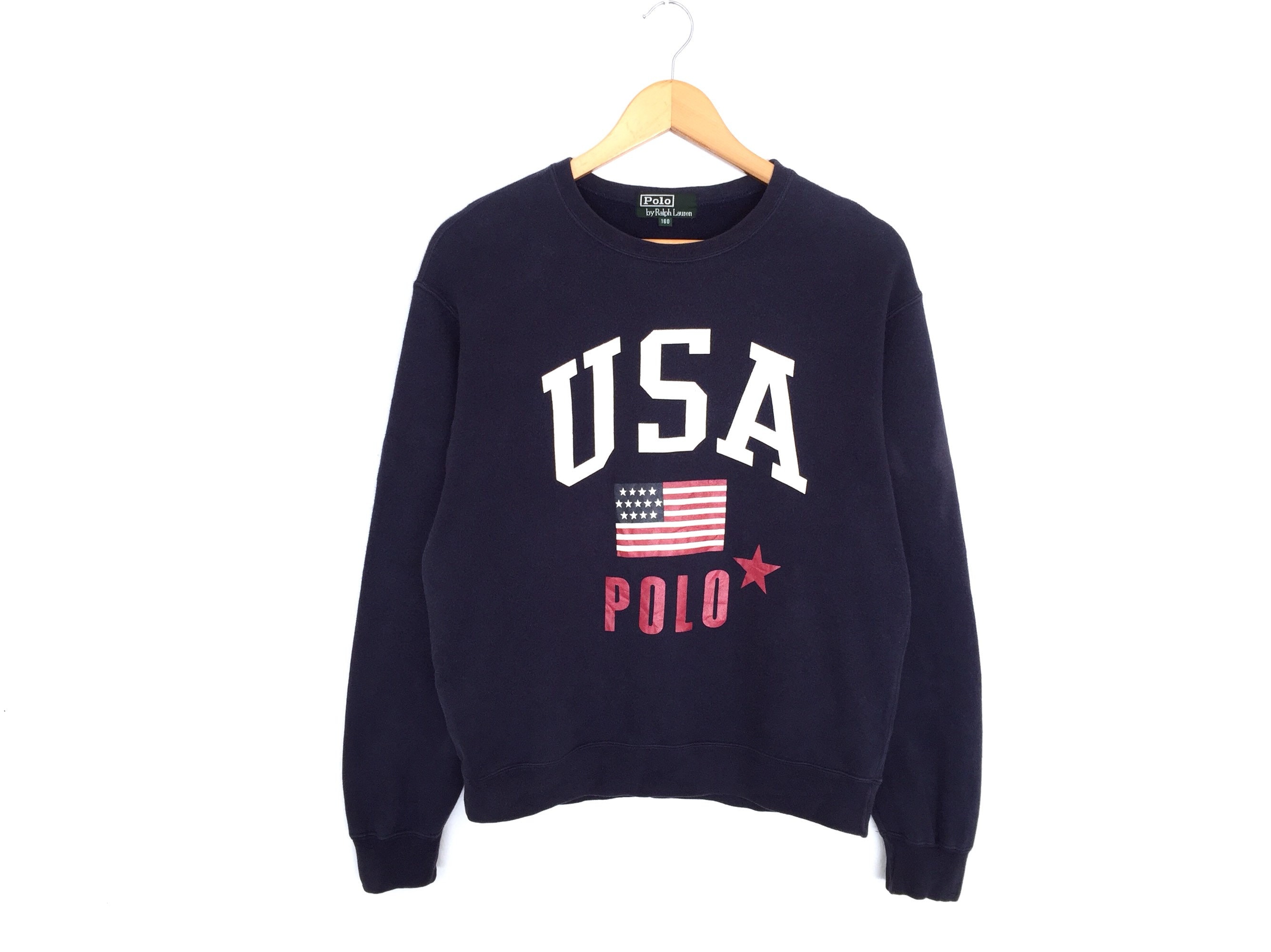 Polo Ralph Lauren USA Flag Logo Spellout Pullover Jumper