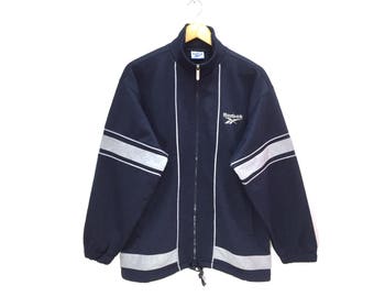 Reebok Small Logo Spellout Embroidery Zipper Jacket